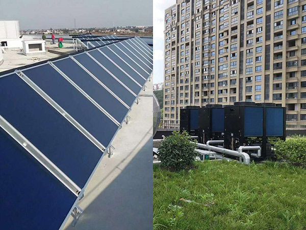 平板太陽(yáng)能+空氣源熱水系統(tǒng)